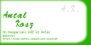 antal kosz business card